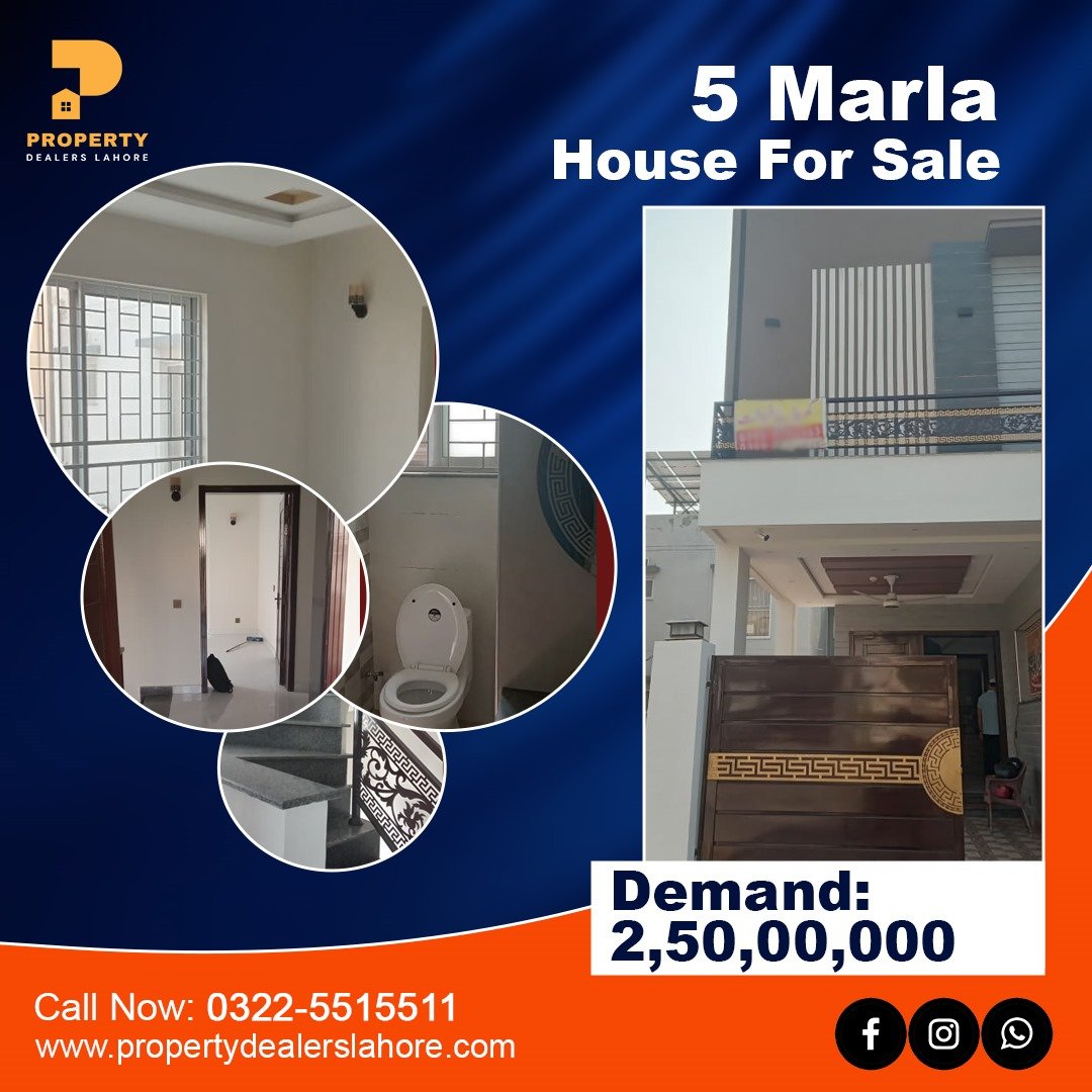 DHA Rahber Brand New 5 Marla House For Sale