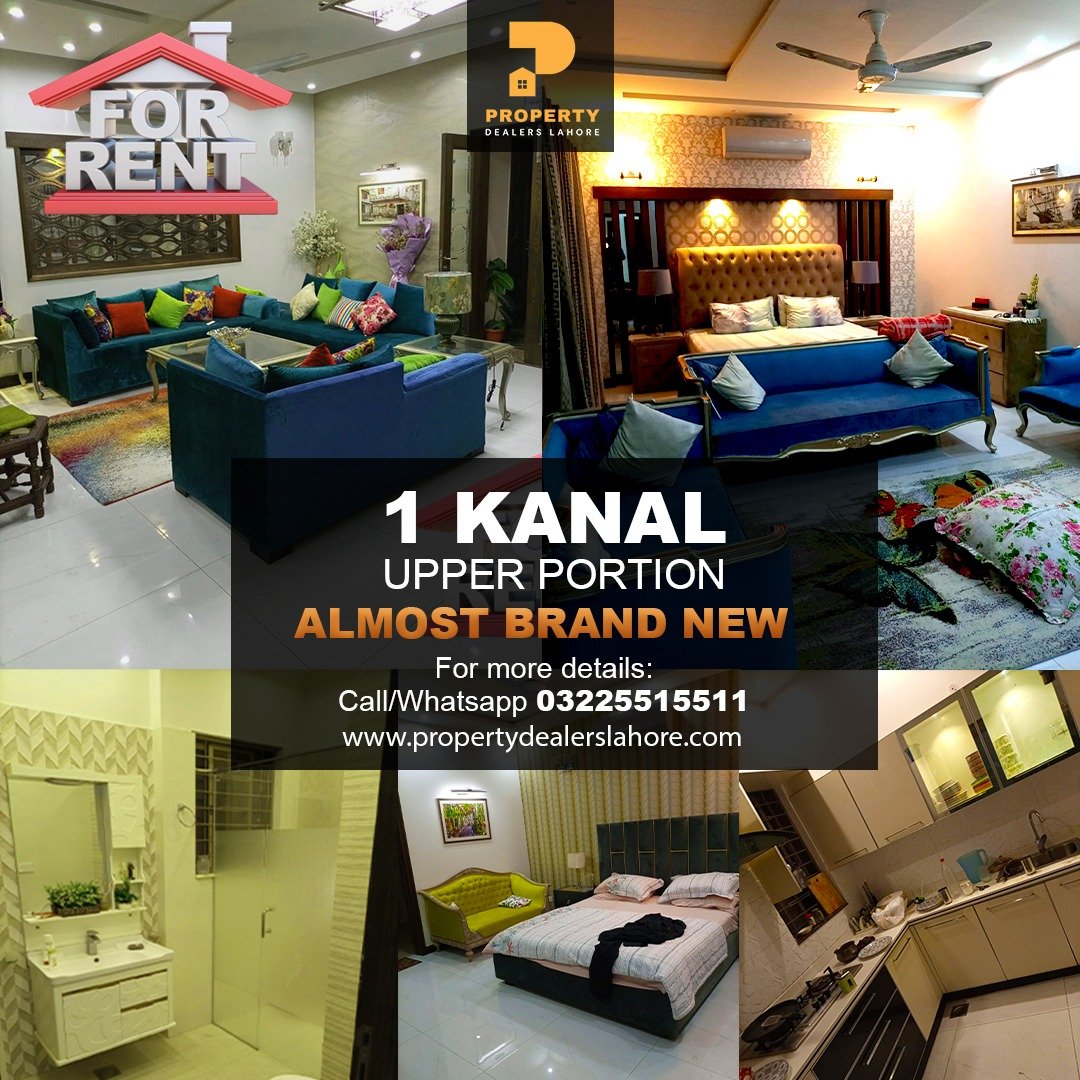 1 kanal upper portion available for rent in wapda town