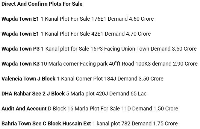 Direct & Confirm Plots For Sale