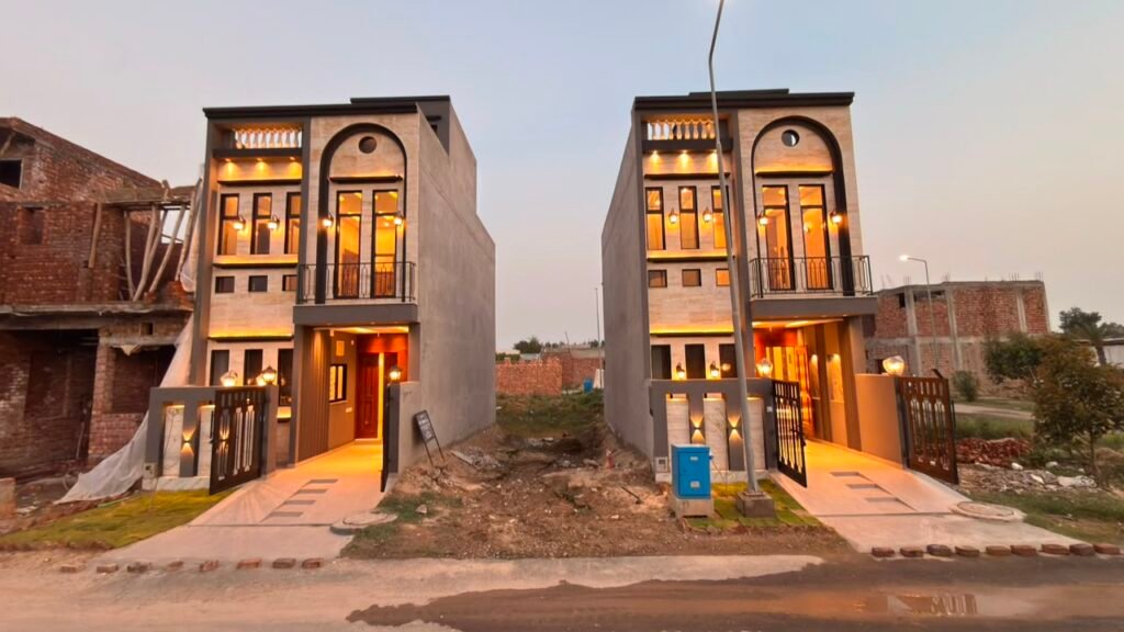 Luxury living room inside a 3 Marla house in Al Kabir Town Lahore
